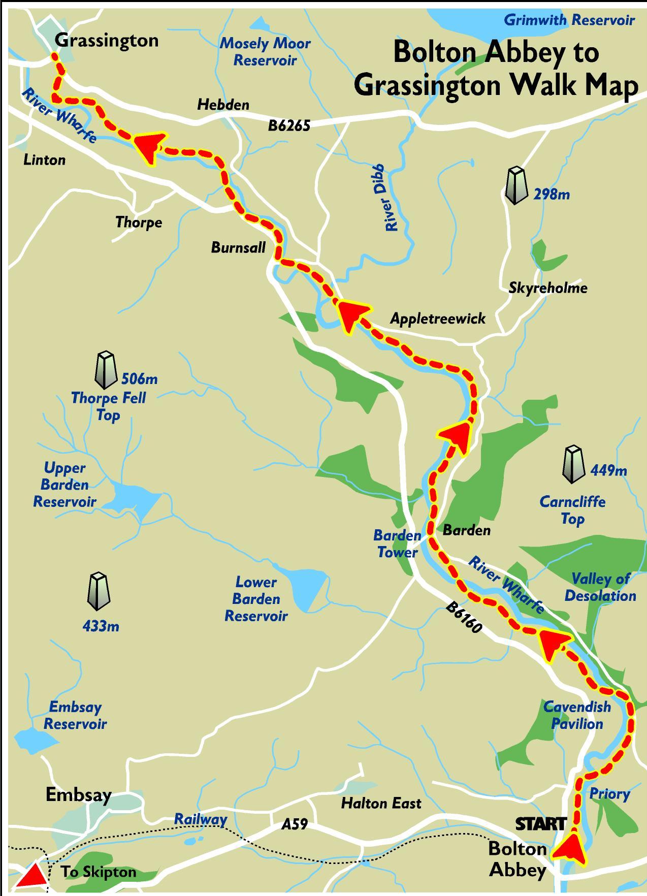 Map Of Bolton Abbey A Well-Signposted Walk Along A Long-Distance Footpath | Craven Herald